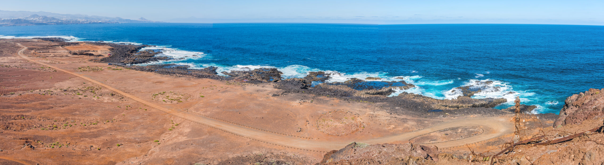La Isleta’s volcanic peninsula slopes down to rugged coves and deep blue waters on Gran Canaria’s northern coast.