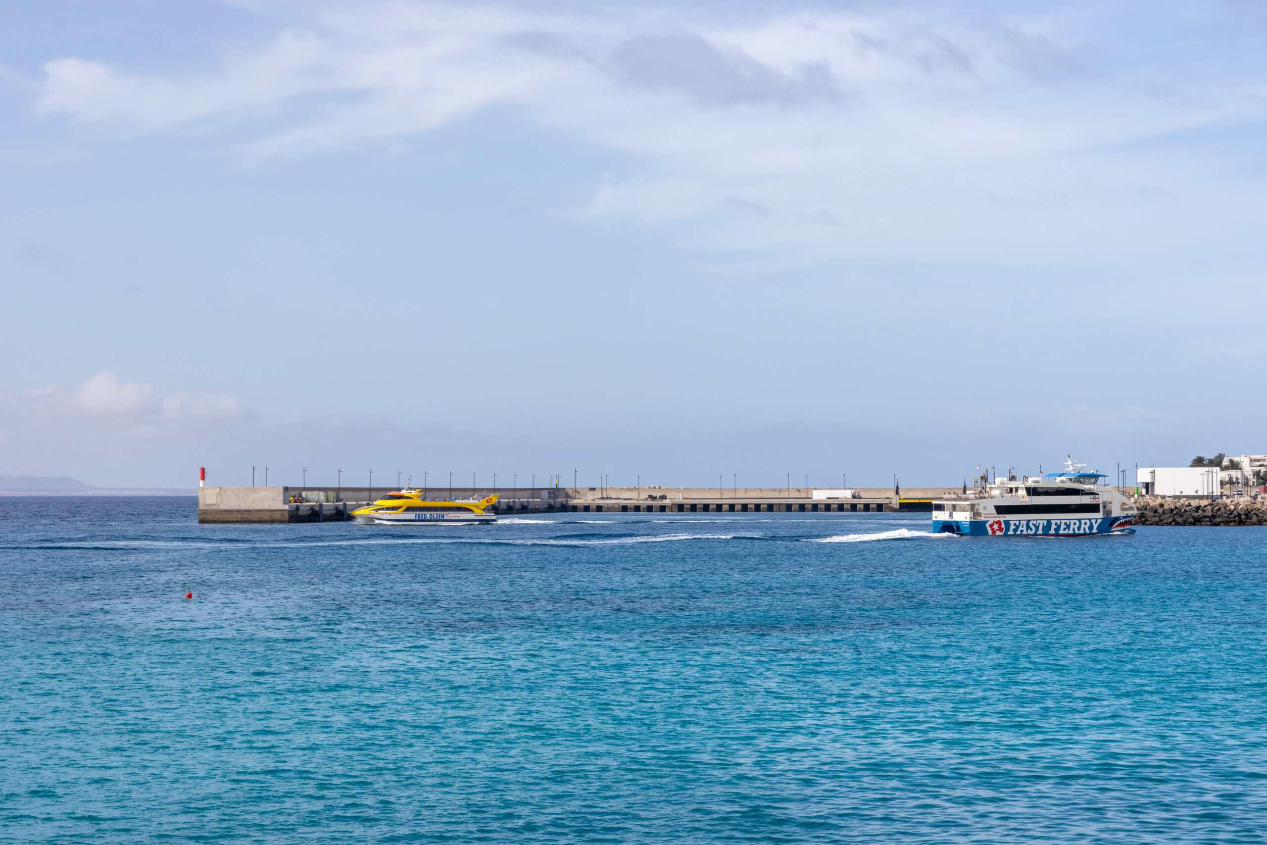 Fast Ferry service operates from Playa Blanca's harbour, connecting the village to other islands and coastal destinations.