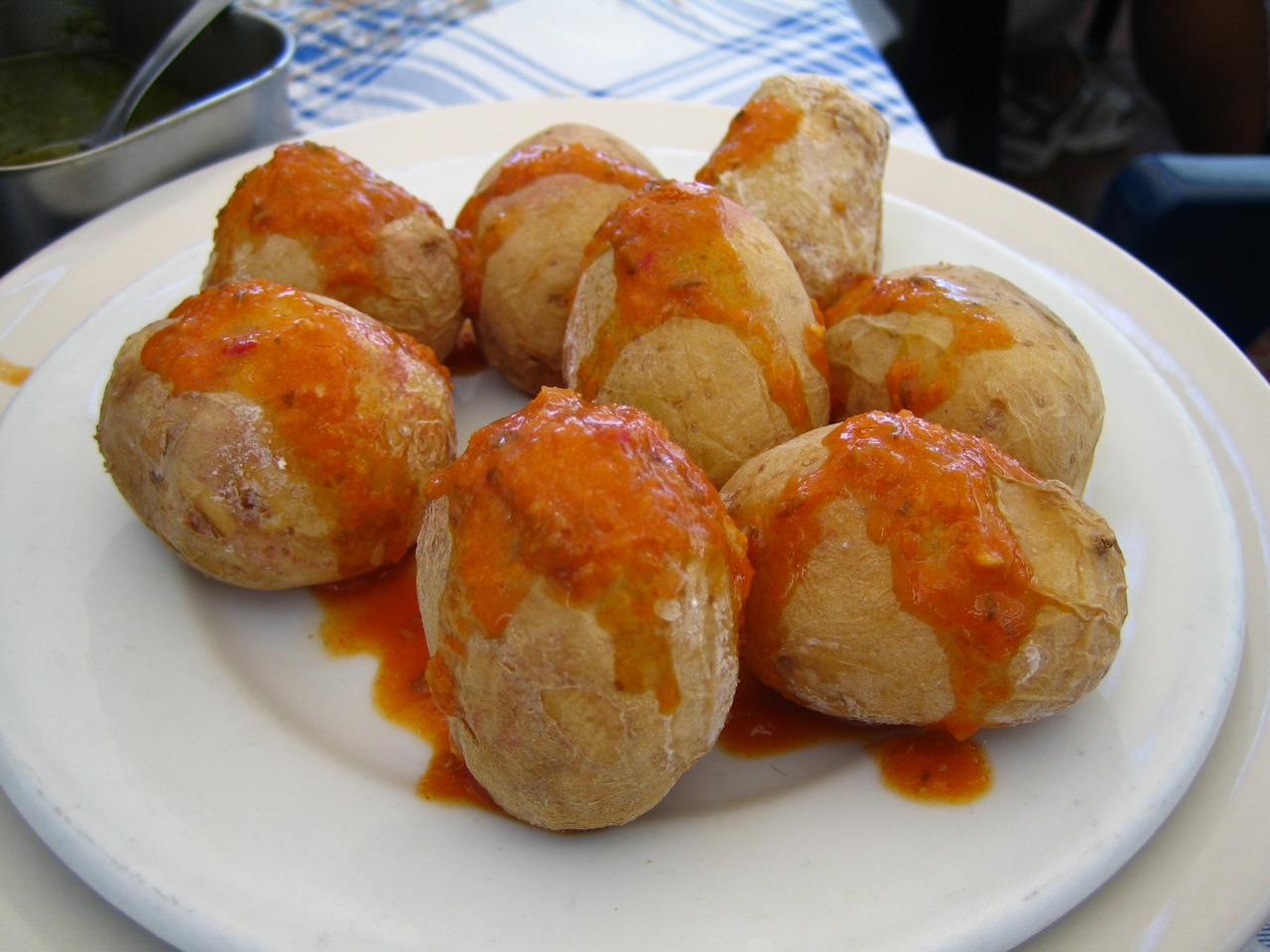 Canarian meatballs served with a rich tomato-based sauce, a traditional local dish.